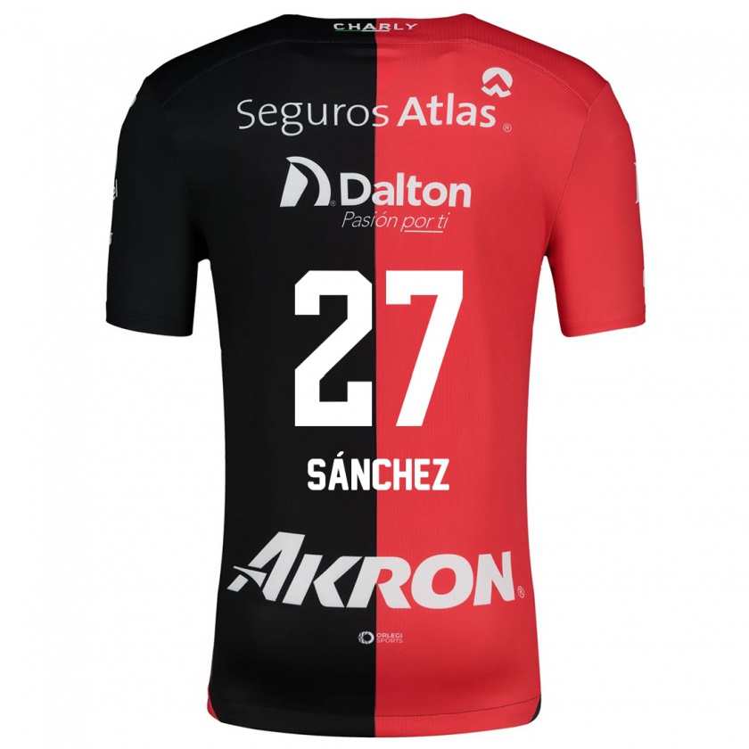 Kandiny Kinderen Antonio Sánchez #27 Rood Zwart Thuisshirt Thuistenue 2024/25 T-Shirt België