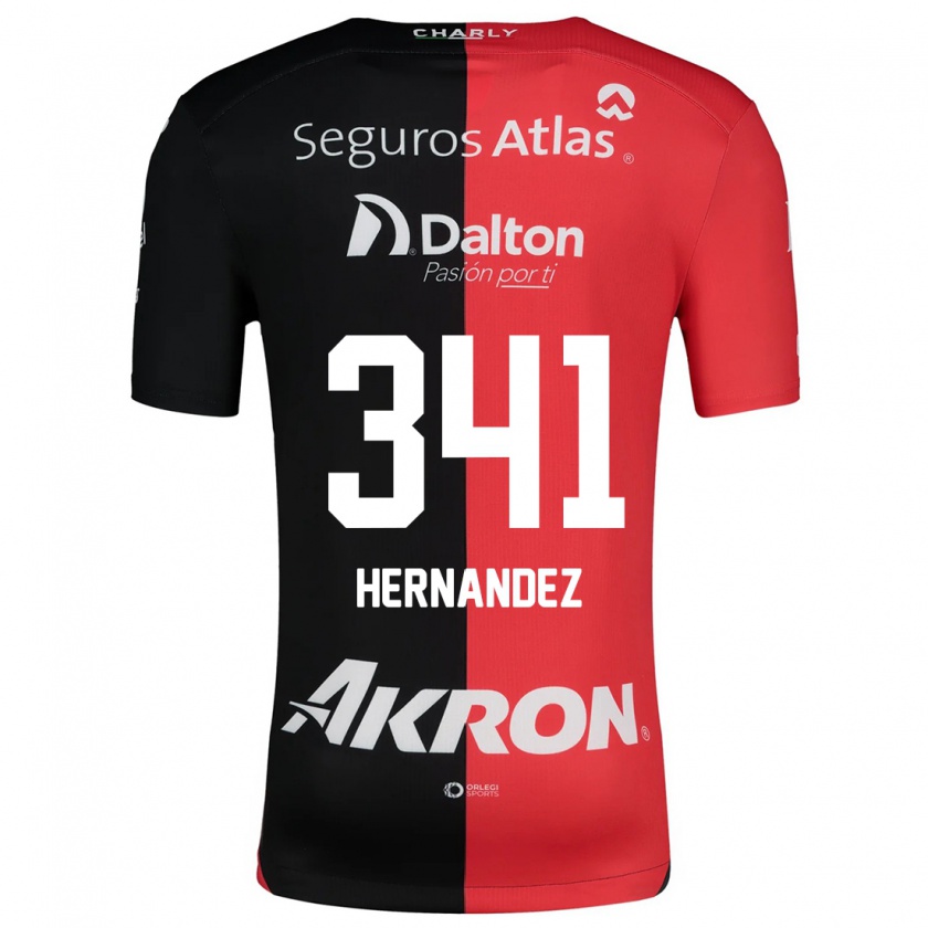 Kandiny Kinderen Leonardo Hernández #341 Rood Zwart Thuisshirt Thuistenue 2024/25 T-Shirt België