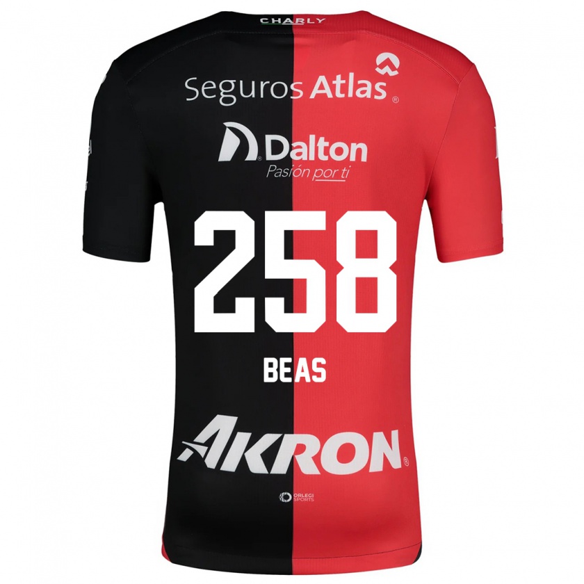 Kandiny Bambino Maglia Álvaro Beas #258 Rosso Nero Kit Gara Home 2024/25 Maglietta