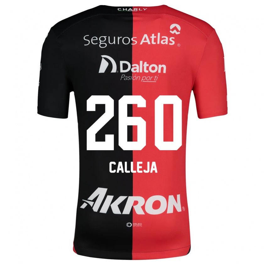 Kandiny Bambino Maglia Diego Calleja #260 Rosso Nero Kit Gara Home 2024/25 Maglietta