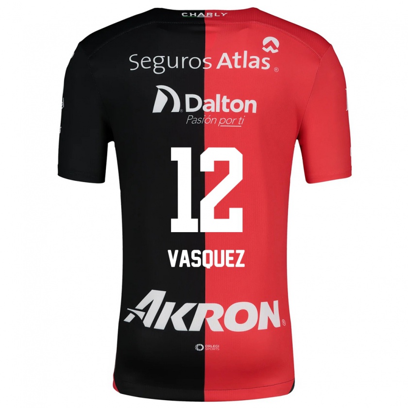 Kandiny Bambino Maglia Leyla Vasquez #12 Rosso Nero Kit Gara Home 2024/25 Maglietta