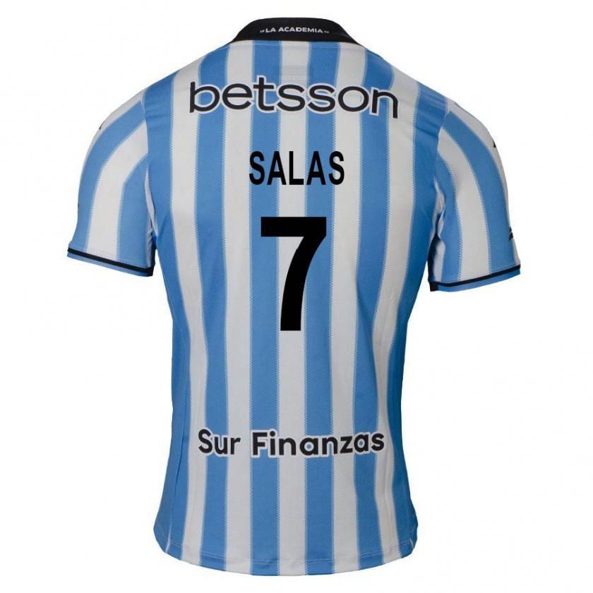 Kandiny Bambino Maglia Maximiliano Salas #7 Blu Bianco Nero Kit Gara Home 2024/25 Maglietta