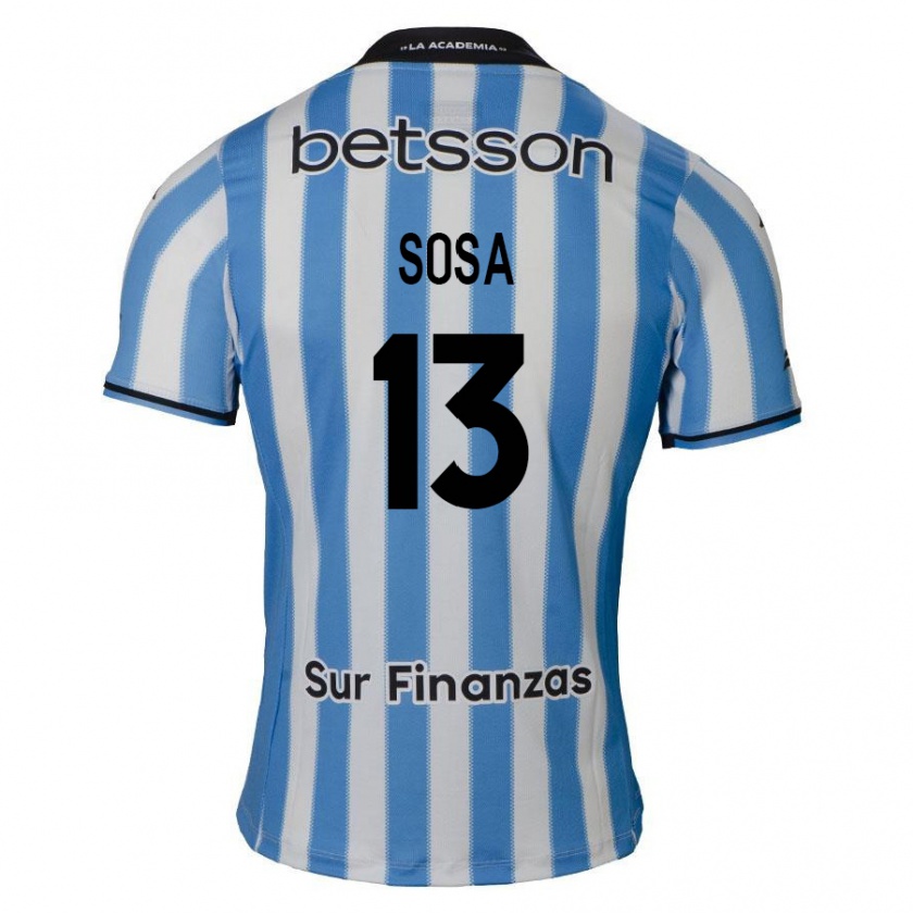 Kandiny Kinderen Santiago Sosa #13 Blauw Wit Zwart Thuisshirt Thuistenue 2024/25 T-Shirt