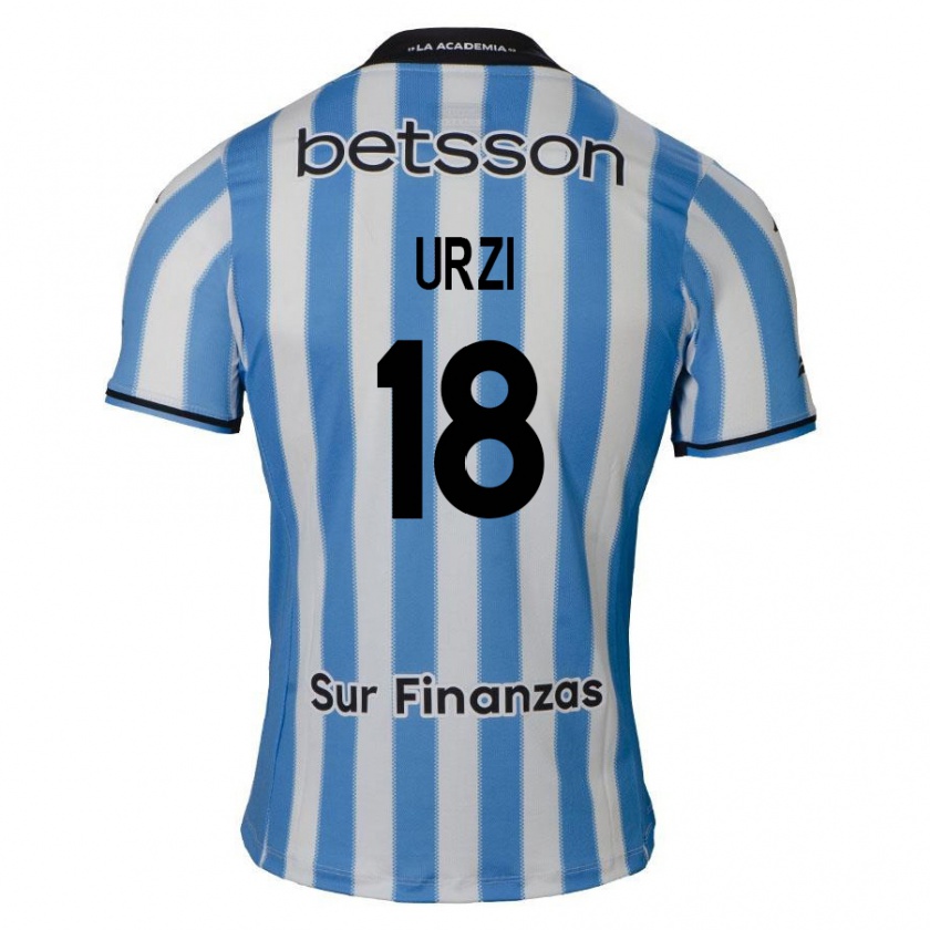 Kandiny Bambino Maglia Agustín Urzi #18 Blu Bianco Nero Kit Gara Home 2024/25 Maglietta