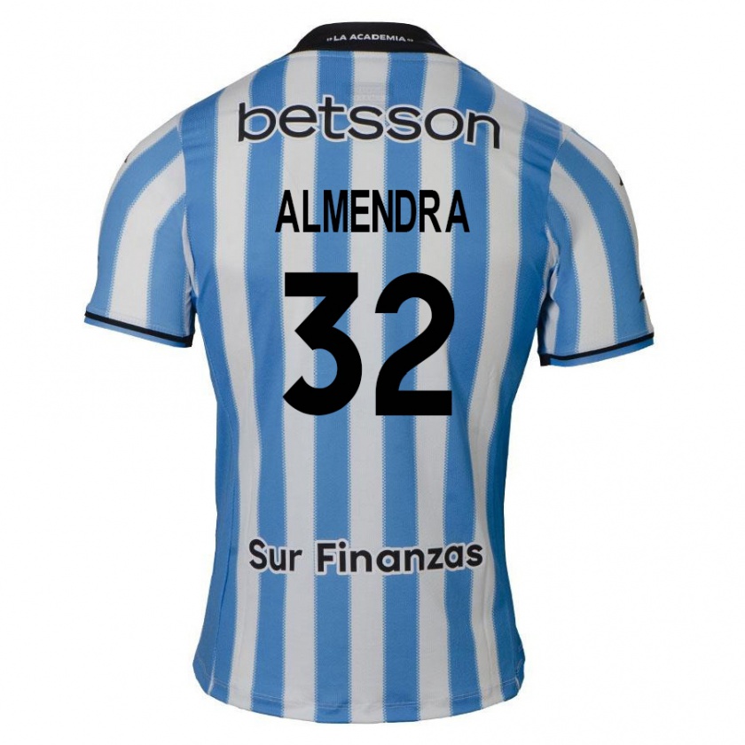 Kandiny Kinderen Agustín Almendra #32 Blauw Wit Zwart Thuisshirt Thuistenue 2024/25 T-Shirt België