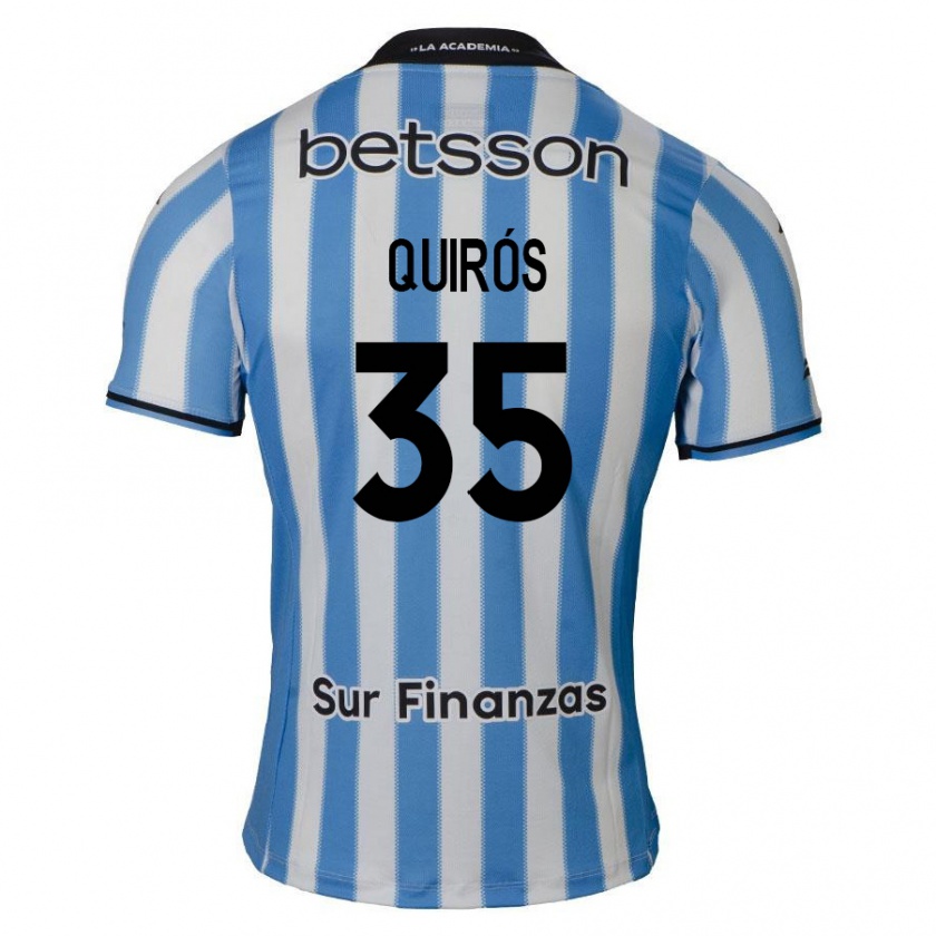 Kandiny Niño Camiseta Santiago Quirós #35 Azul Blanco Negro 1ª Equipación 2024/25 La Camisa