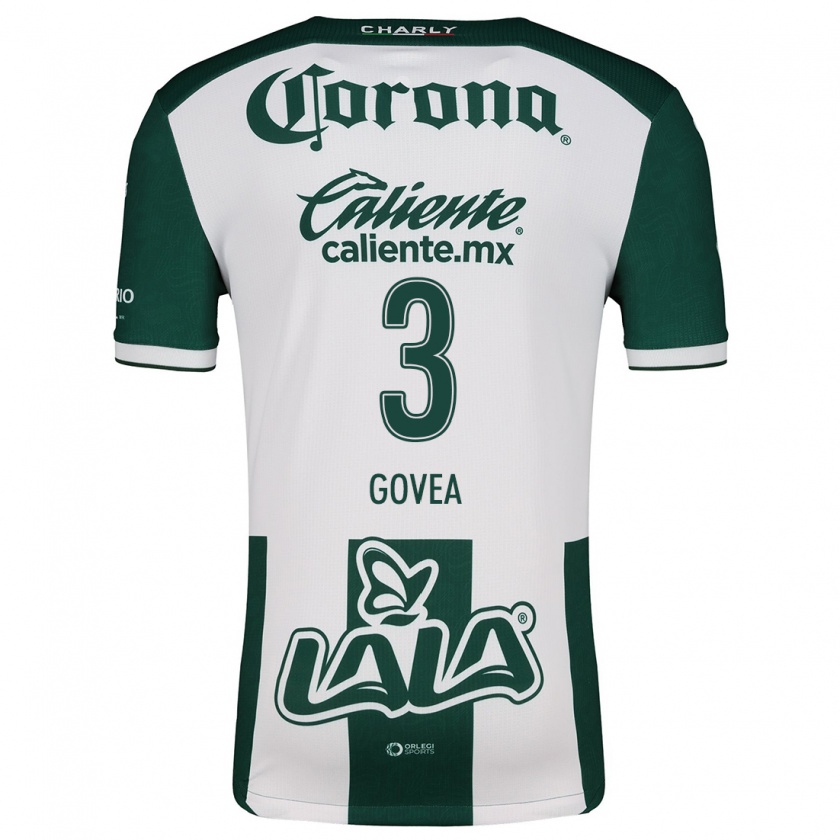 Kandiny Niño Camiseta Ismael Govea #3 Verde Blanco 1ª Equipación 2024/25 La Camisa México