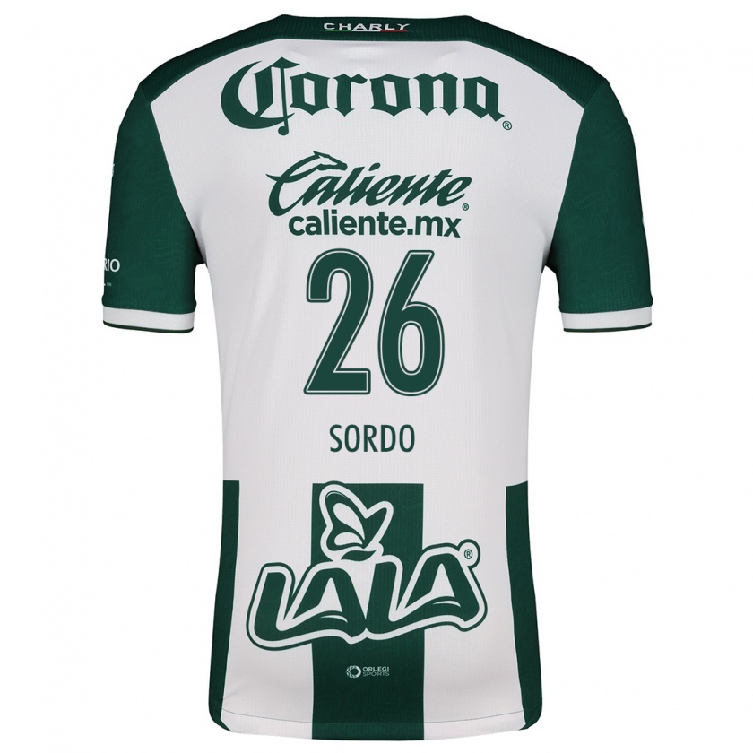 Kandiny Niño Camiseta Ramiro Sordo #26 Verde Blanco 1ª Equipación 2024/25 La Camisa México