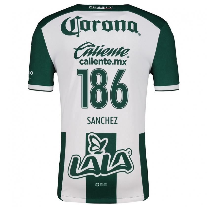 Kandiny Niño Camiseta David Sánchez #186 Verde Blanco 1ª Equipación 2024/25 La Camisa México