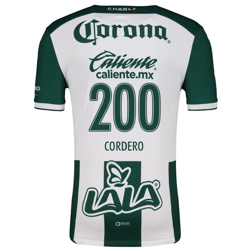 Kandiny Niño Camiseta Mario Cordero #200 Verde Blanco 1ª Equipación 2024/25 La Camisa