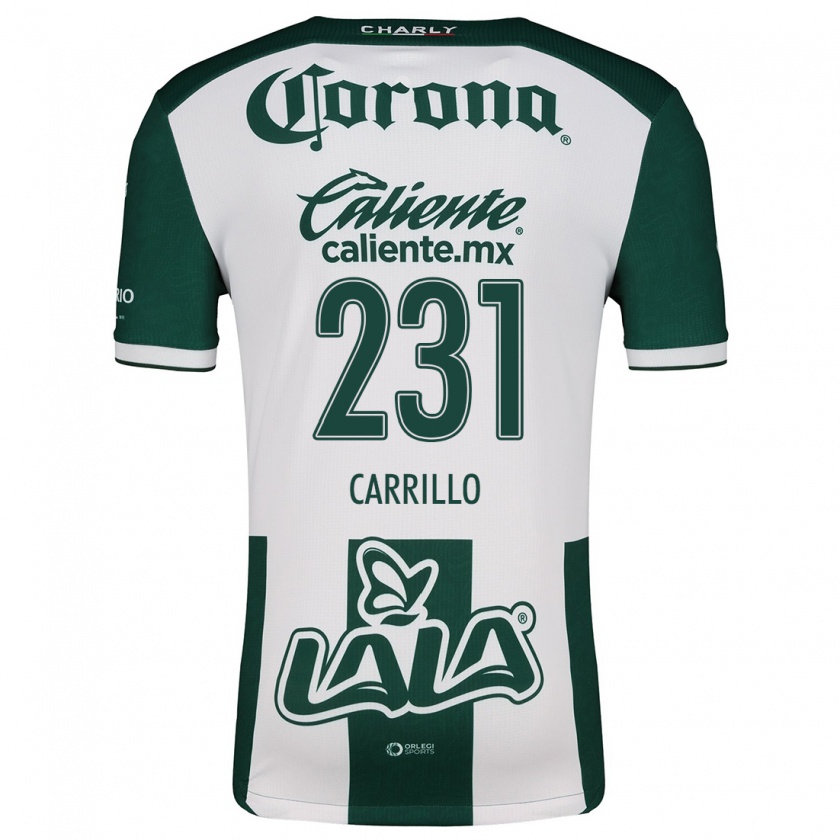 Kandiny Niño Camiseta Ángel Carrillo #231 Verde Blanco 1ª Equipación 2024/25 La Camisa