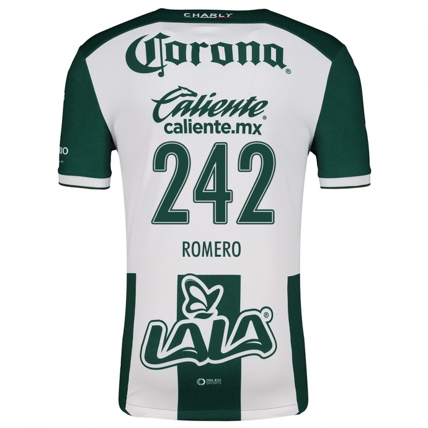 Kandiny Niño Camiseta Ángel Romero #242 Verde Blanco 1ª Equipación 2024/25 La Camisa México