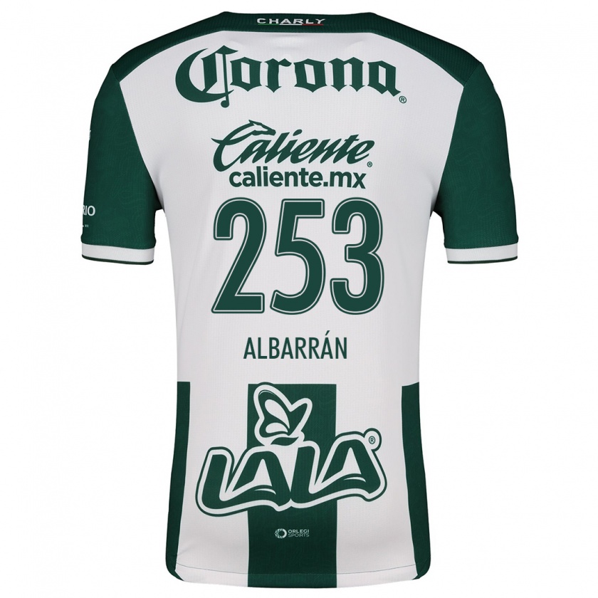 Kandiny Niño Camiseta Rodrigo Albarrán #253 Verde Blanco 1ª Equipación 2024/25 La Camisa México