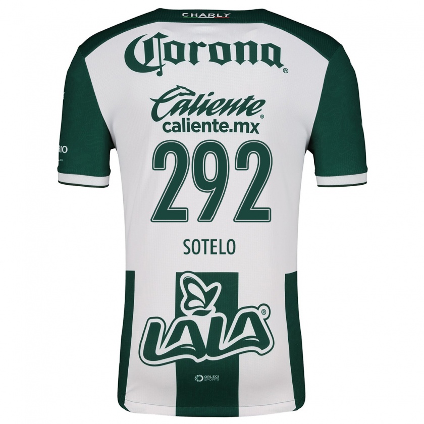 Kandiny Niño Camiseta José Sotelo #292 Verde Blanco 1ª Equipación 2024/25 La Camisa