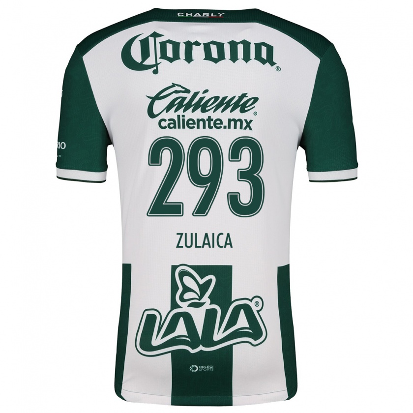 Kandiny Niño Camiseta José Zulaica #293 Verde Blanco 1ª Equipación 2024/25 La Camisa