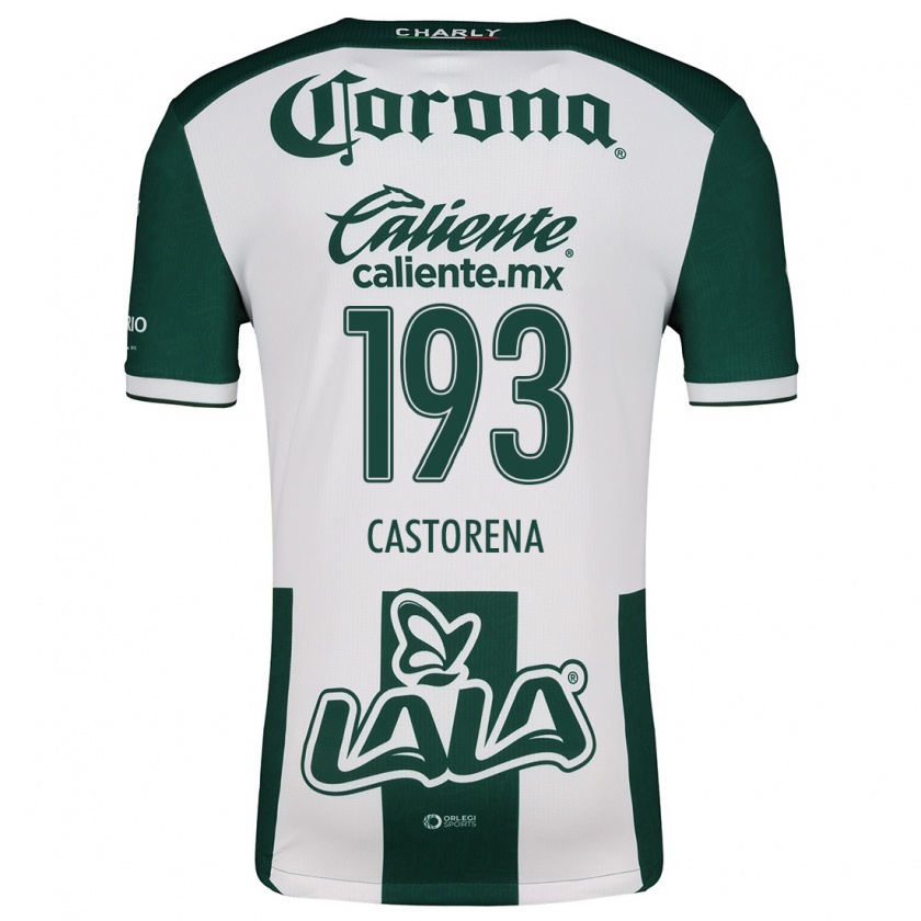 Kandiny Niño Camiseta Damián Castorena #193 Verde Blanco 1ª Equipación 2024/25 La Camisa México