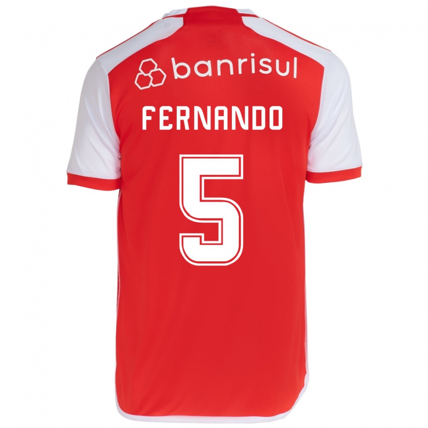 Kandiny Kinderen Fernando #5 Rood Wit Thuisshirt Thuistenue 2024/25 T-Shirt België