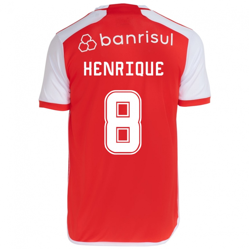 Kandiny Niño Camiseta Bruno Henrique #8 Rojo Blanco 1ª Equipación 2024/25 La Camisa