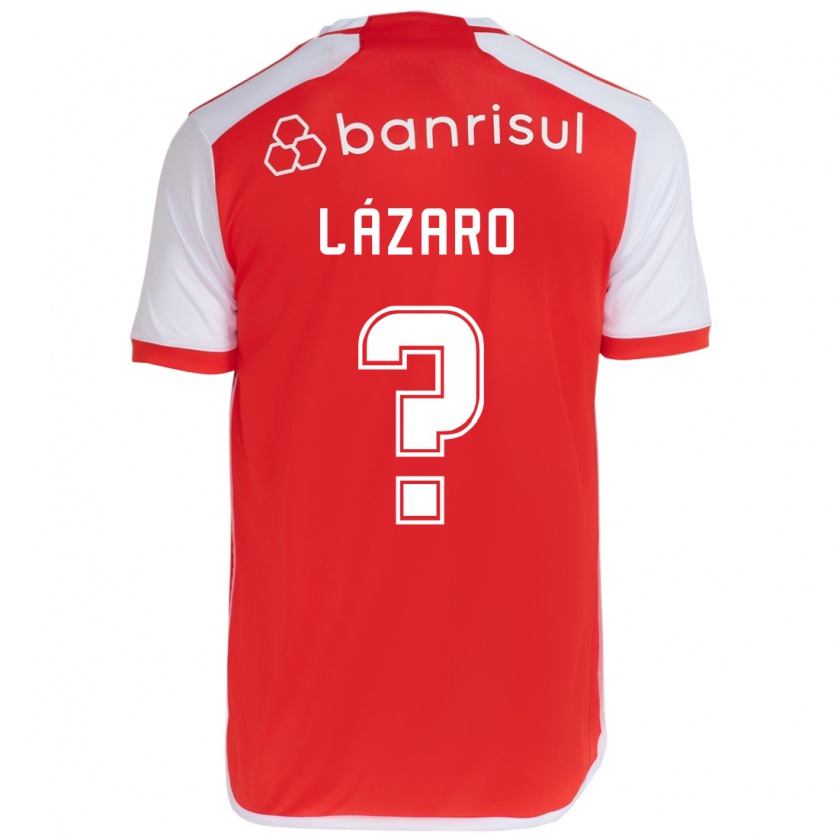 Kandiny Niño Camiseta Lázaro #0 Rojo Blanco 1ª Equipación 2024/25 La Camisa