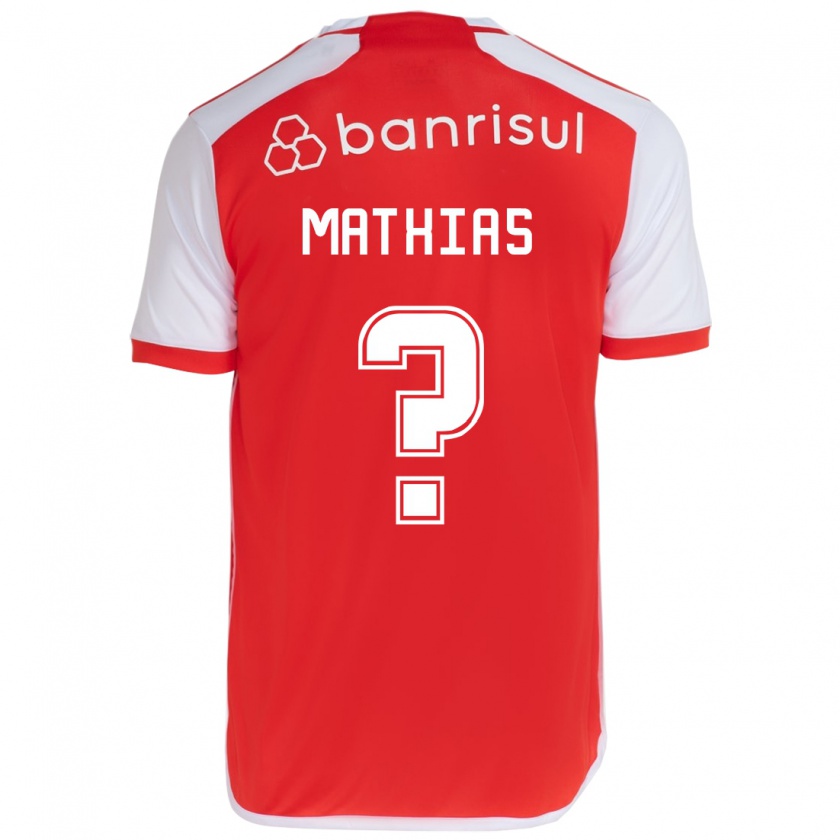 Kandiny Bambino Maglia Ricardo Mathias #0 Rosso Bianco Kit Gara Home 2024/25 Maglietta