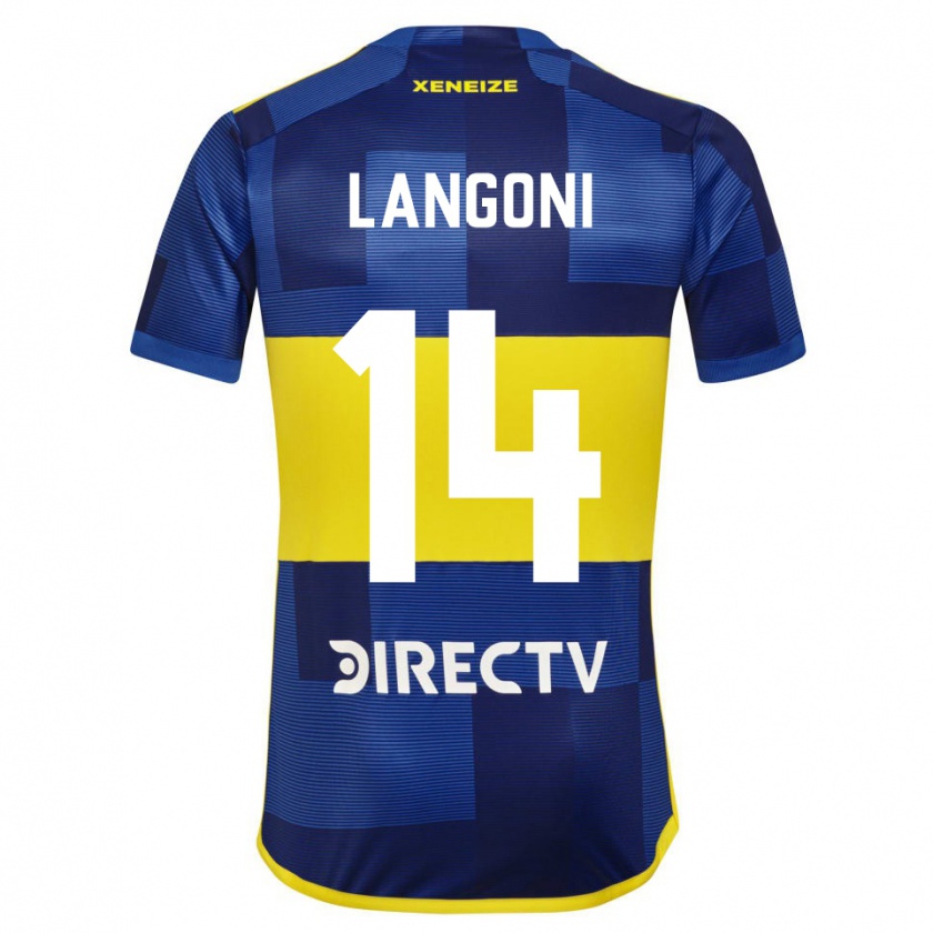 Kandiny Kinder Luca Langoni #14 Blau Gelb Heimtrikot Trikot 2024/25 T-Shirt Österreich