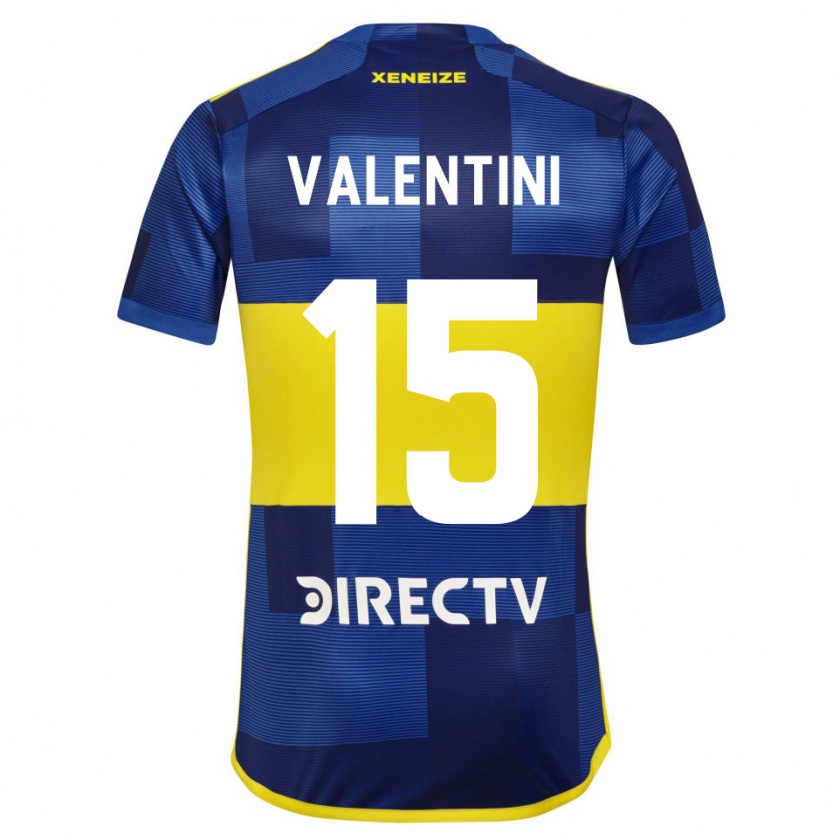 Kandiny Niño Camiseta Nicolás Valentini #15 Azul Amarillo 1ª Equipación 2024/25 La Camisa México