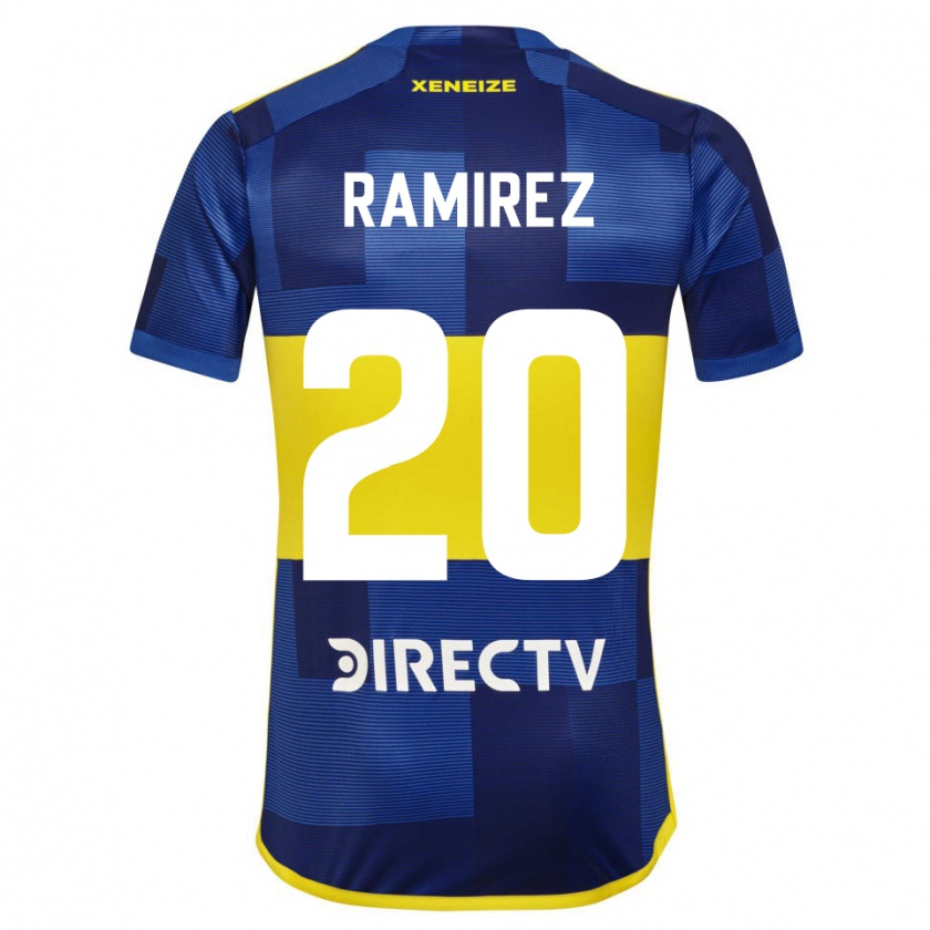 Kandiny Niño Camiseta Juan Ramírez #20 Azul Amarillo 1ª Equipación 2024/25 La Camisa México