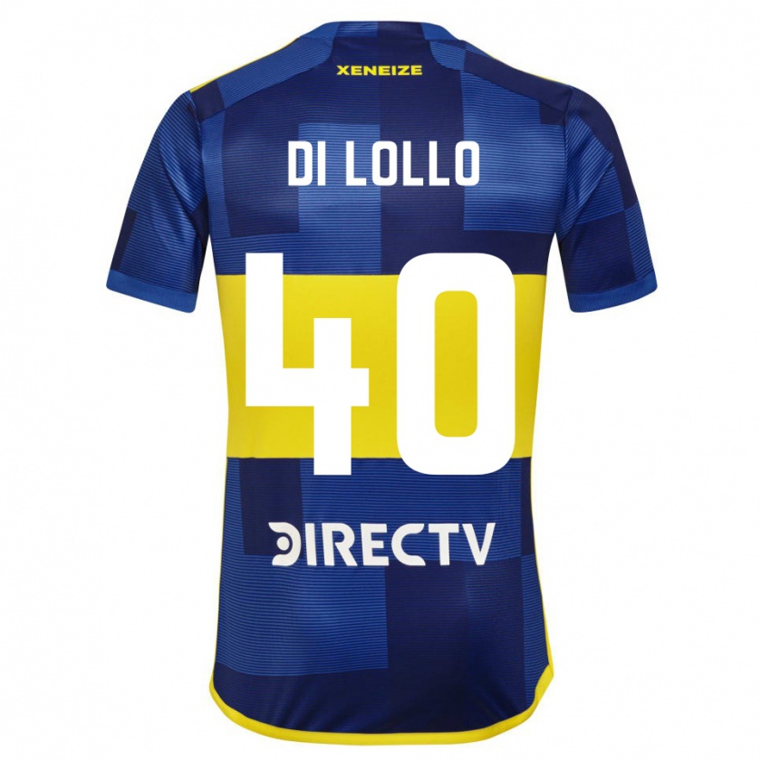 Kandiny Niño Camiseta Lautaro Di Lollo #40 Azul Amarillo 1ª Equipación 2024/25 La Camisa México