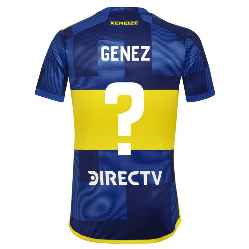 Kandiny Niño Camiseta Nahuel Genez #0 Azul Amarillo 1ª Equipación 2024/25 La Camisa México