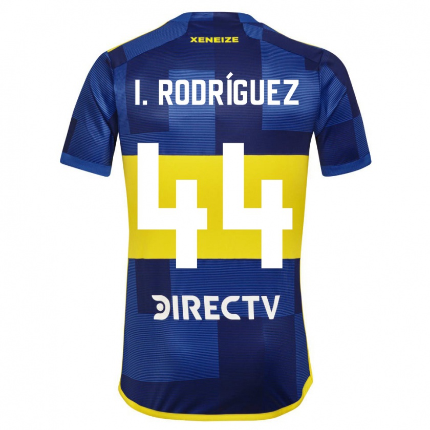 Kandiny Niño Camiseta Ignacio Rodríguez #44 Azul Amarillo 1ª Equipación 2024/25 La Camisa México