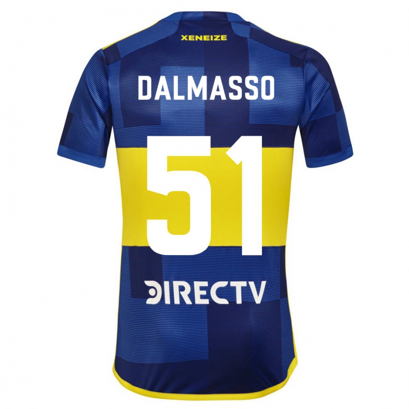 KandinyキッズSantiago Dalmasso#51青 黄ホームシャツ2024/25ジャージーユニフォーム