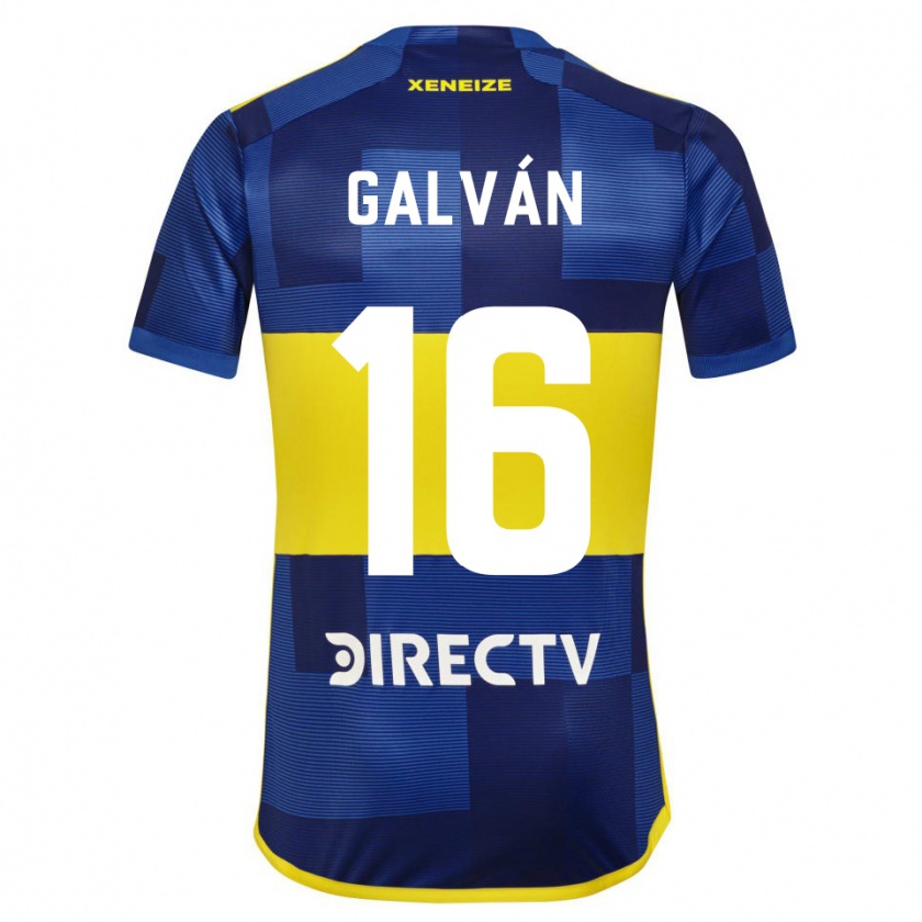 Kandiny Kinderen Lucas Galván #16 Blauw Geel Thuisshirt Thuistenue 2024/25 T-Shirt België