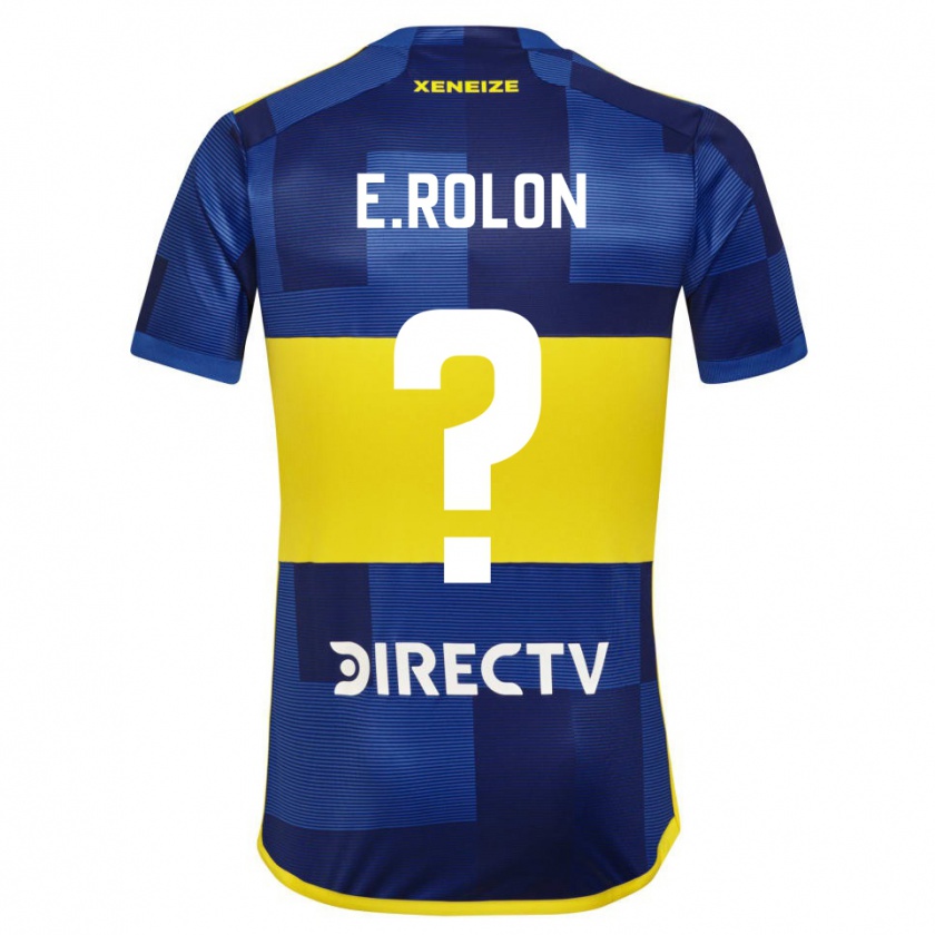 Kandiny Niño Camiseta Esteban Rolón #0 Azul Amarillo 1ª Equipación 2024/25 La Camisa México