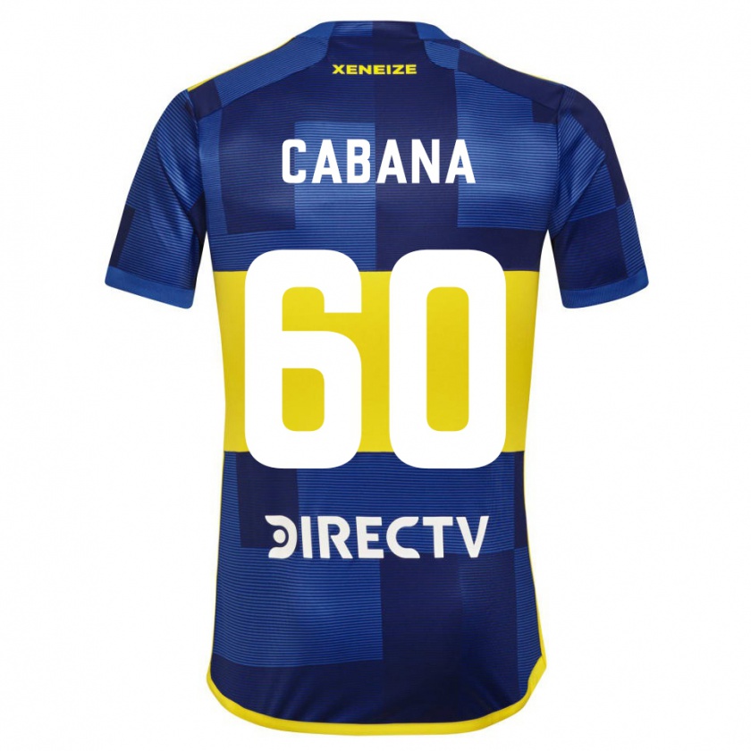 Kandiny Kinderen Juan Pablo Cabaña #60 Blauw Geel Thuisshirt Thuistenue 2024/25 T-Shirt België