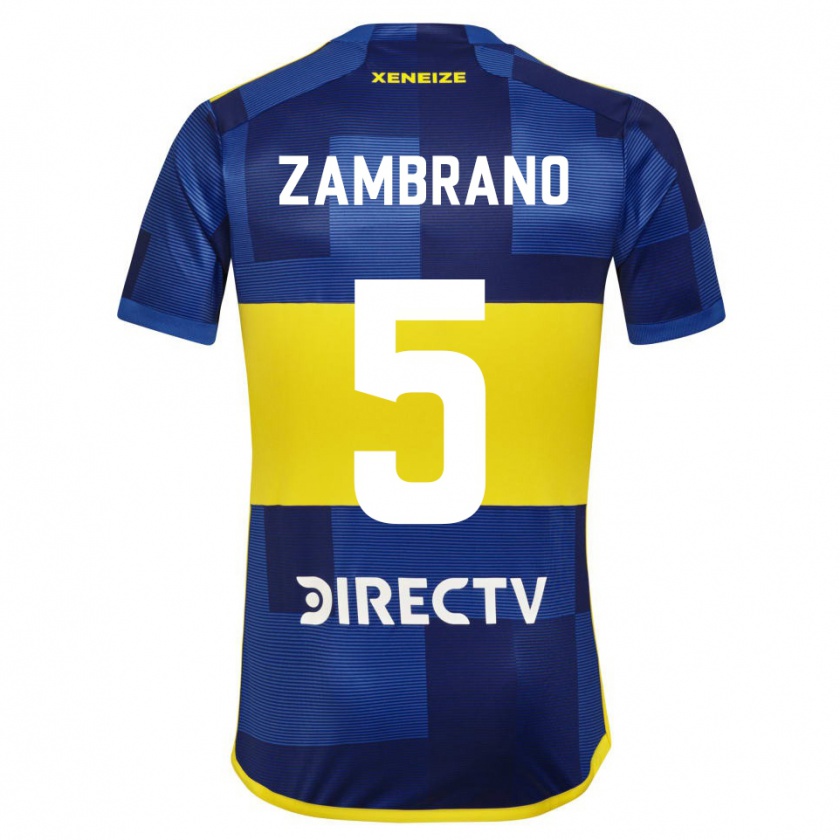 Kandiny Kinderen Carlos Zambrano #5 Blauw Geel Thuisshirt Thuistenue 2024/25 T-Shirt België