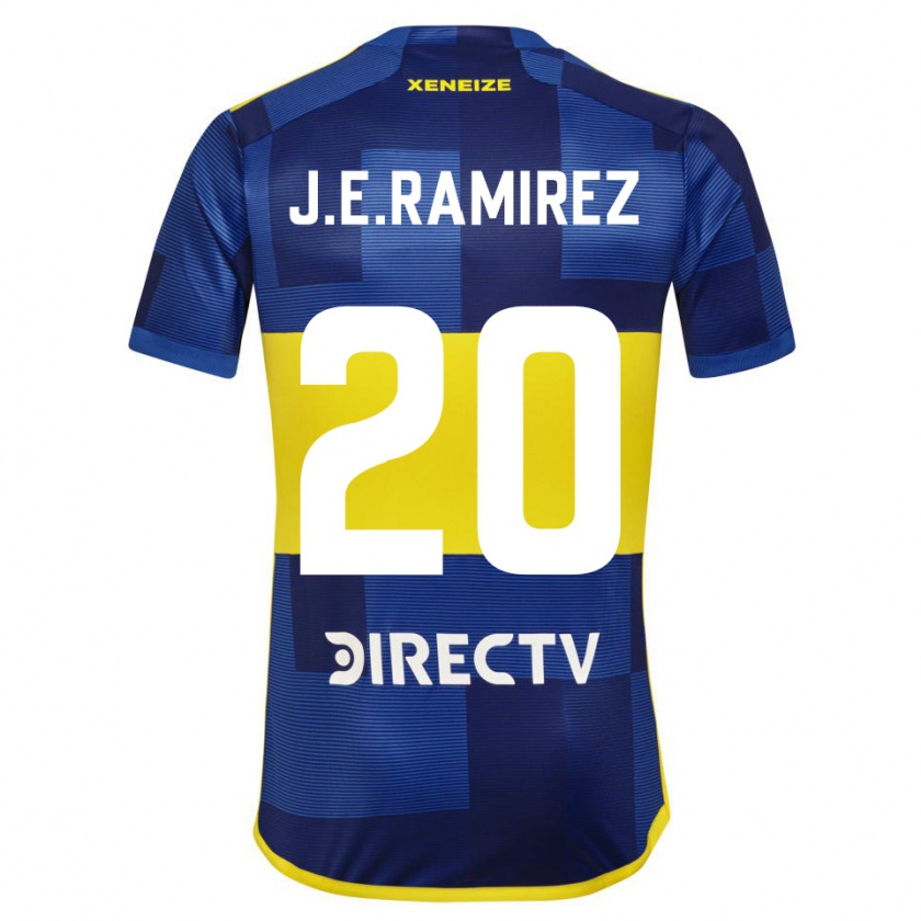 Kandiny Kinderen Juan Edgardo Ramirez #20 Blauw Geel Thuisshirt Thuistenue 2024/25 T-Shirt België