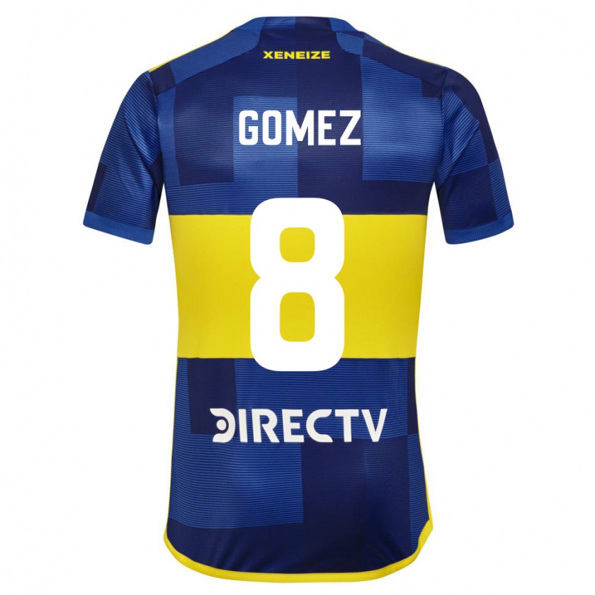 Kandiny Kinderen Camila Gomez Ares #8 Blauw Geel Thuisshirt Thuistenue 2024/25 T-Shirt België