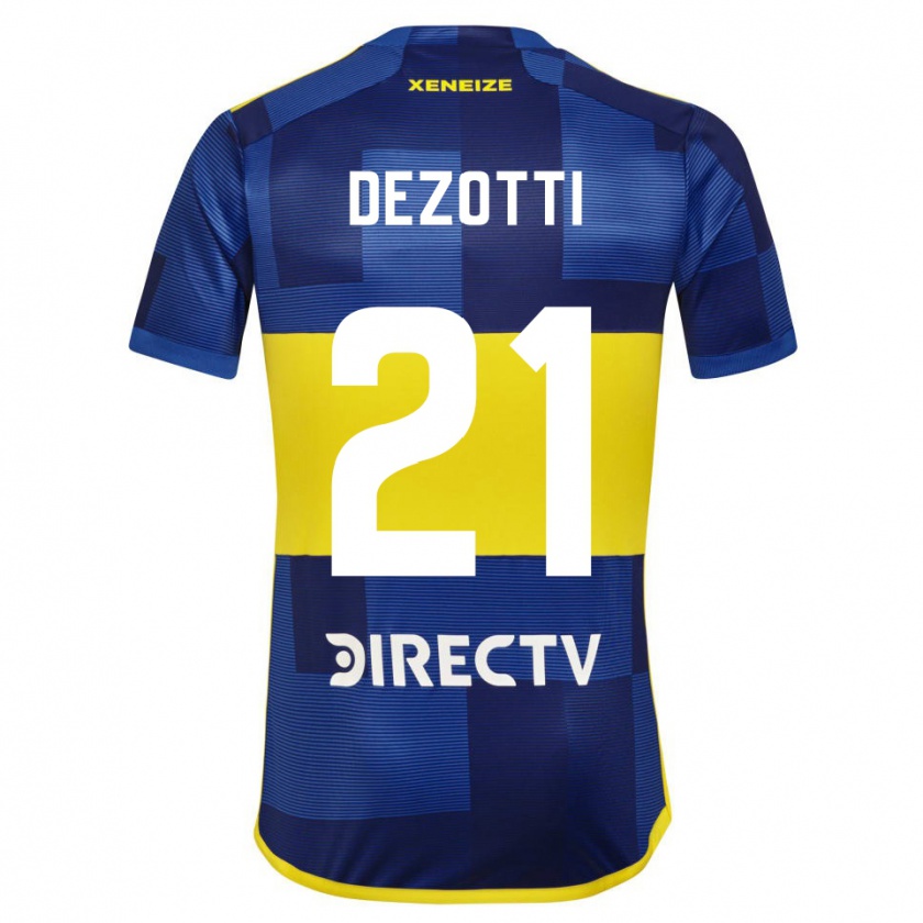 Kandiny Kinderen Martina Dezotti #21 Blauw Geel Thuisshirt Thuistenue 2024/25 T-Shirt