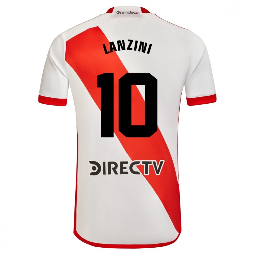 Kandiny Kinderen Manuel Lanzini #10 Wit Rood Thuisshirt Thuistenue 2024/25 T-Shirt België