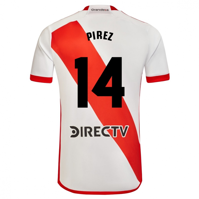 Kandiny Kinder Leandro González Pírez #14 Weiß Rot Heimtrikot Trikot 2024/25 T-Shirt Österreich