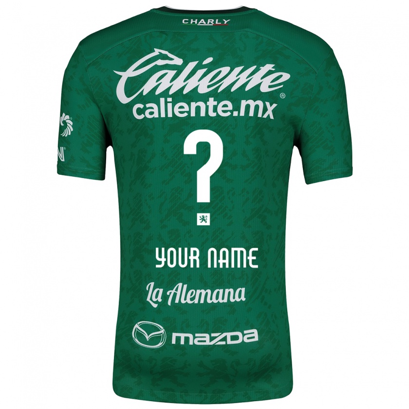 Kandiny Bambino Maglia Il Tuo Nome #0 Verde Bianco Kit Gara Home 2024/25 Maglietta