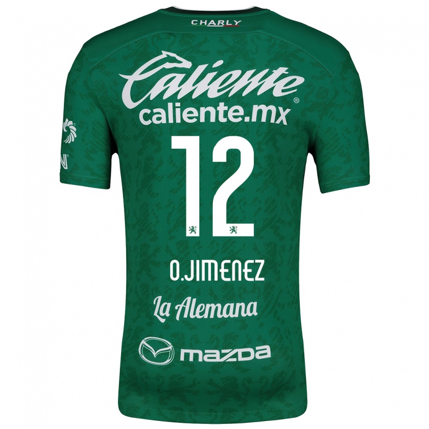 Kandiny Bambino Maglia Óscar Jiménez #12 Verde Bianco Kit Gara Home 2024/25 Maglietta