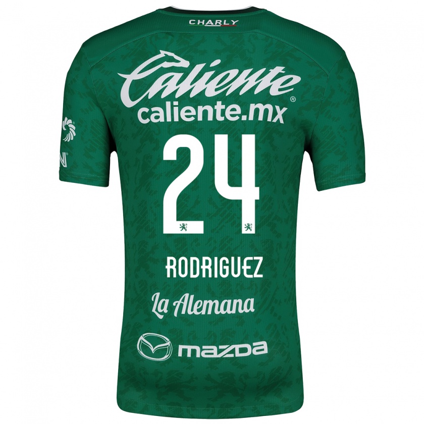 Kandiny Kinderen Osvaldo Rodríguez #24 Groen Wit Thuisshirt Thuistenue 2024/25 T-Shirt