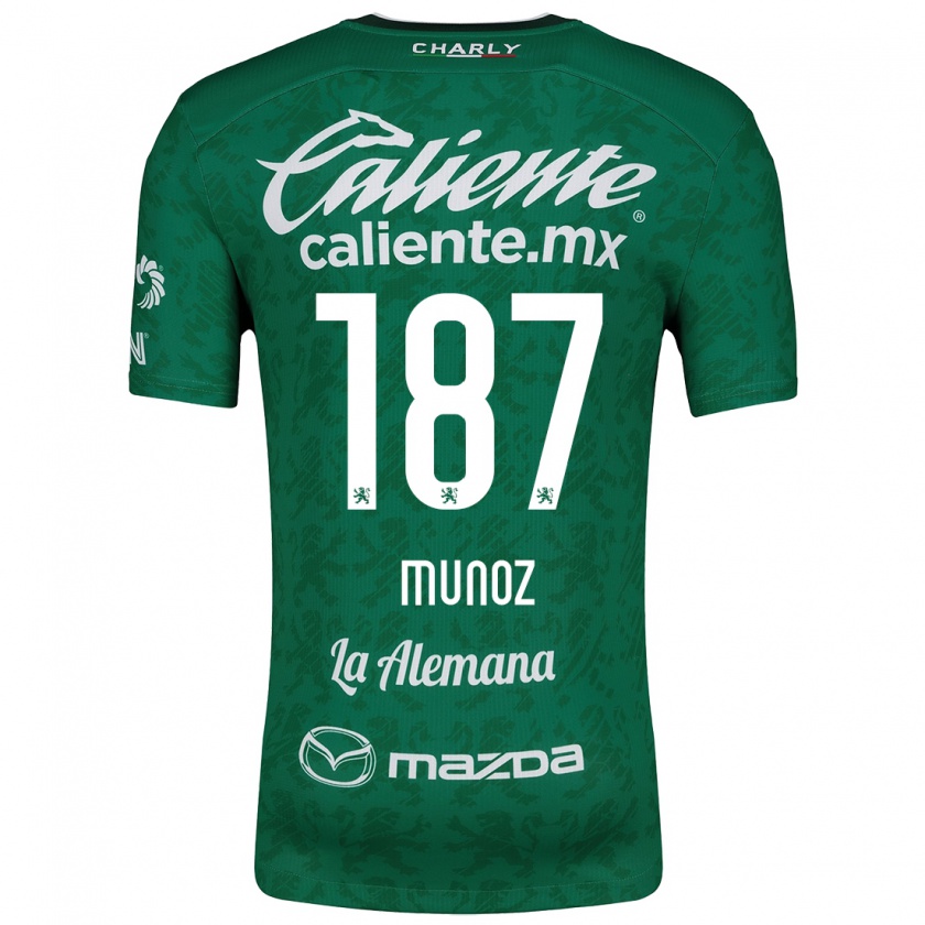 Kandiny Kinderen Diego Muñoz #187 Groen Wit Thuisshirt Thuistenue 2024/25 T-Shirt België