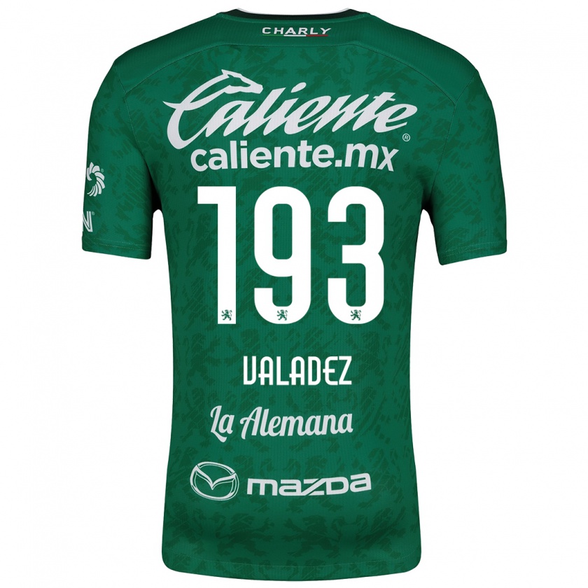 Kandiny Kinderen Luis Valadez #193 Groen Wit Thuisshirt Thuistenue 2024/25 T-Shirt