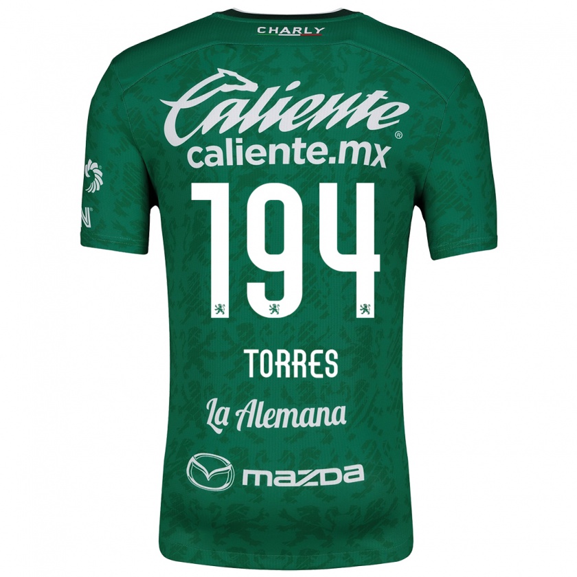 Kandiny Kinderen Erick Torres #194 Groen Wit Thuisshirt Thuistenue 2024/25 T-Shirt België