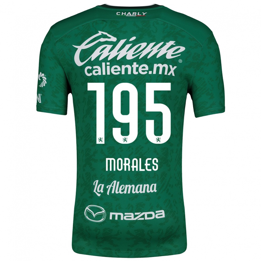 Kandiny Kinderen Daniel Morales #195 Groen Wit Thuisshirt Thuistenue 2024/25 T-Shirt