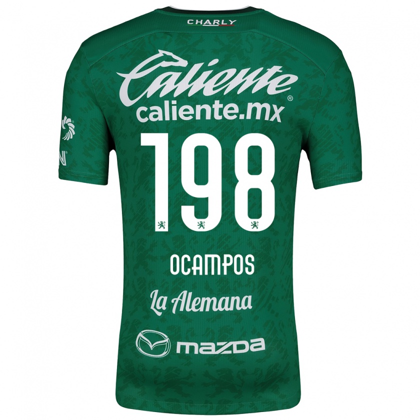 Kandiny Kinderen Omar Ocampos #198 Groen Wit Thuisshirt Thuistenue 2024/25 T-Shirt België