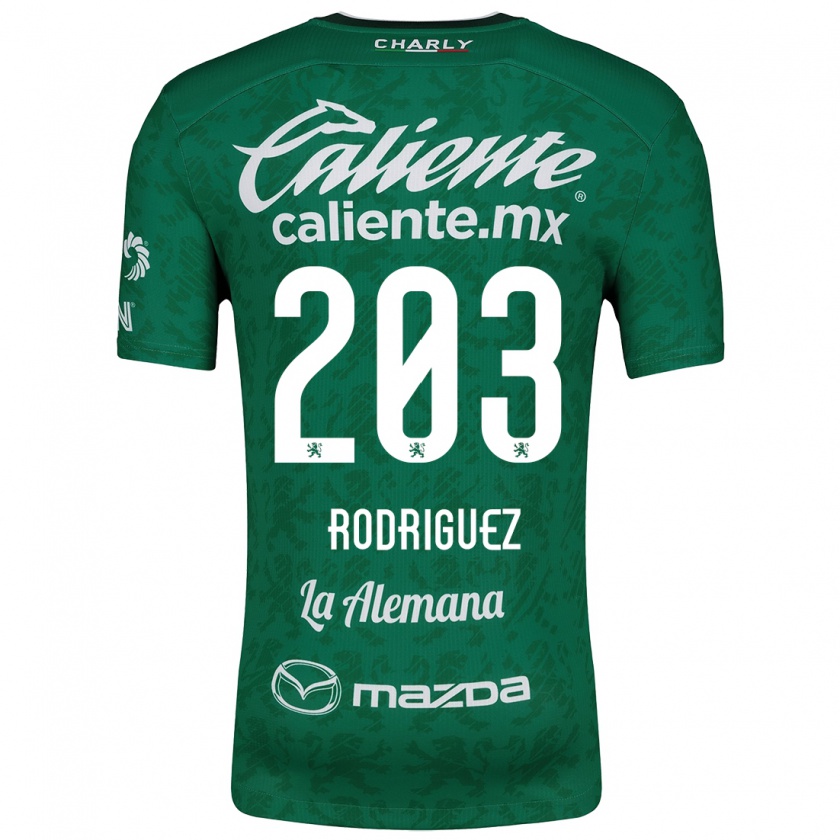 Kandiny Kinderen César Rodríguez #203 Groen Wit Thuisshirt Thuistenue 2024/25 T-Shirt België