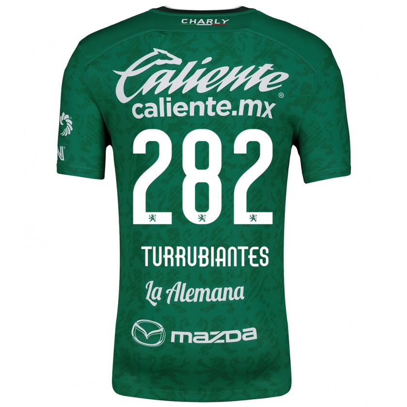 Kandiny Kinderen Abdon Turrubiantes #282 Groen Wit Thuisshirt Thuistenue 2024/25 T-Shirt België